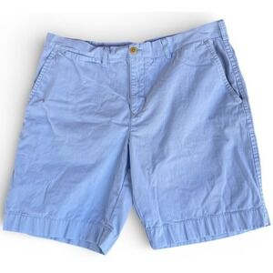 Tommy Hilfiger Mens 38 Chino Shorts Light Blue Classic Fit Cotton Flat Front